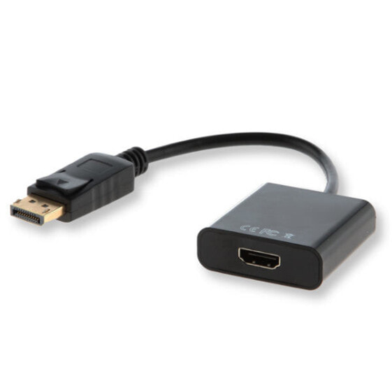 Savio CL-55 - 0.2 m - DisplayPort - HDMI Type A (Standard) - Male - Female - Black
