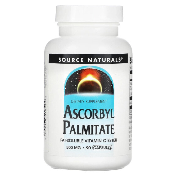 Source Naturals, аскорбил пальмитат, 500 мг, 90 капсул