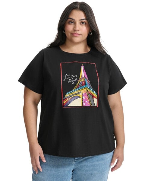 Plus Size Color Eiffel Tower T-Shirt, Created for Macy's