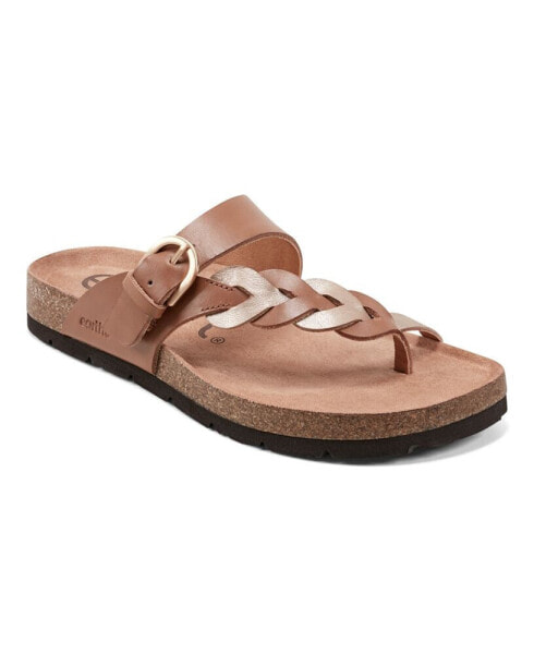 Women's Alyce Round Toe Footbed Slip-On Casual Sandals