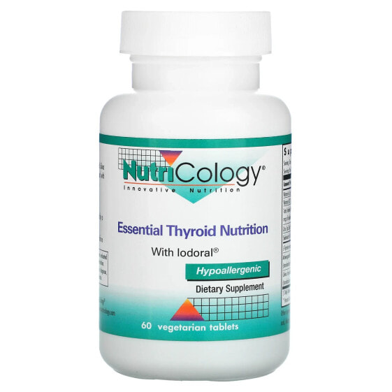 Витамины для щитовидной железы Essential Thyroid Nutrition с Iodoral, 60 вегетарианских таблеток от Nutricology.