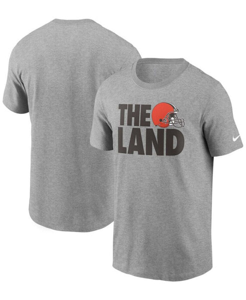 Men's Heathered Gray Cleveland Browns Hometown Collection The Land T-shirt
