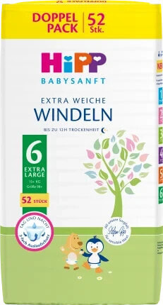 Windeln Gr. 6 XL (13+ kg), Doppelpack, 52 St