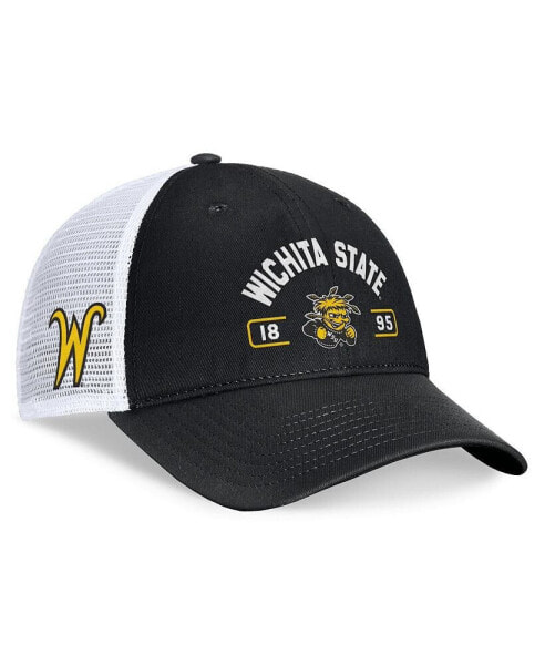 Men's Black/White Wichita State Shockers Free Kick Trucker Adjustable Hat