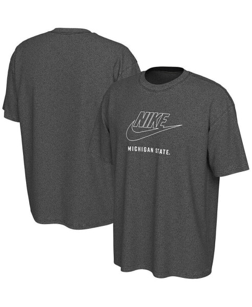 Men's Charcoal Michigan State Spartans Washed Max90 T-shirt