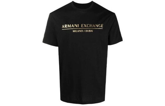 ARMANI EXCHANGE SS21 徽标Logo字母印花短袖T恤 男款 黑色 送礼推荐 / Футболка ARMANI EXCHANGE SS21 LogoT 3KZTEB-ZJ9AZ-1200