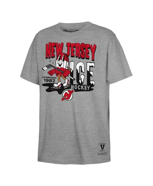 Big Boys and Girls Gray New Jersey Devils Popsicle T-Shirt