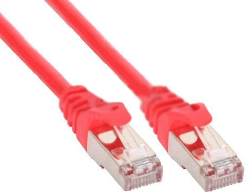 InLine Patch Cable F/UTP Cat.5e red 0.3m