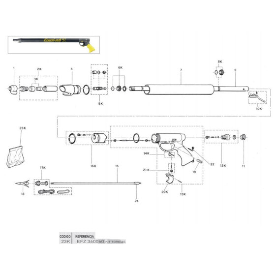 Запчасти для арбалета Cressi SL/Star О-ring kit