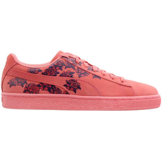 Puma Suede Tol Graphic Floral Womens Size 9.5 B Sneakers Casual Shoes 370312-01