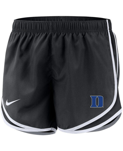 Women's Black Duke Blue Devils Team Tempo Performance Shorts