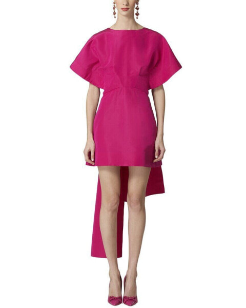 Carolina Herrera Wide Structured Silk A-Line Mini Dress Women's