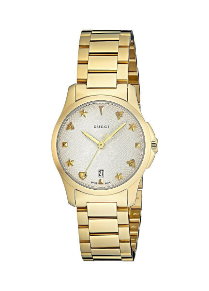 Gucci Quartz and Alloy Casual Gold-Toned Women's Watch(Model: YA126576)