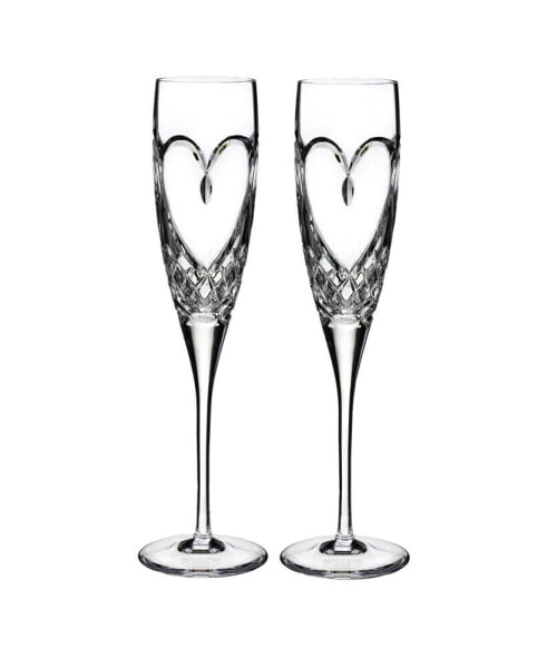 True Love Toasting Flute, Set of 2