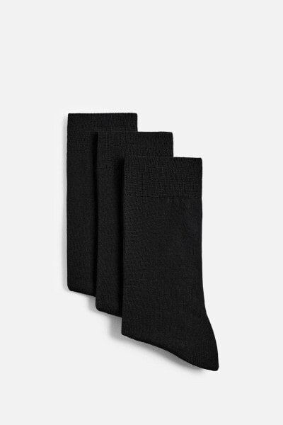 3-PACK OF MERCERISED COTTON SOCKS