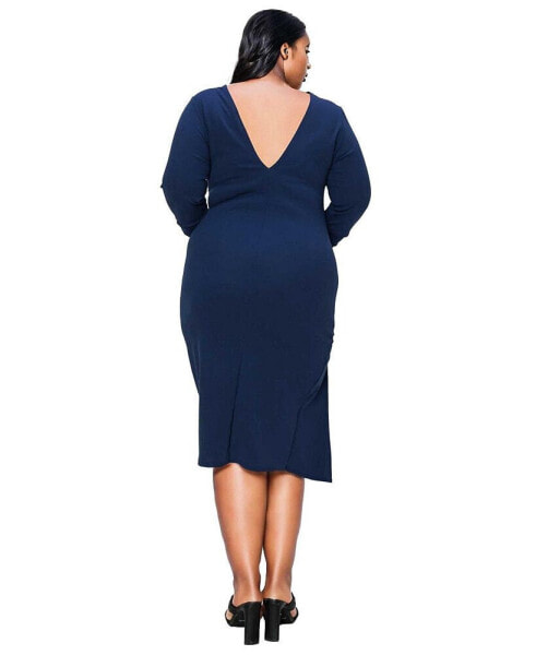 Plus Size Bianca Open Back Slit Dress