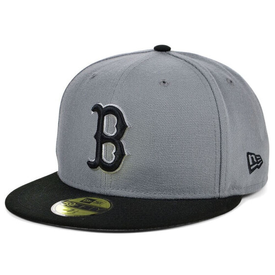 Boston Red Sox Basic Gray Black 59FIFTY Cap