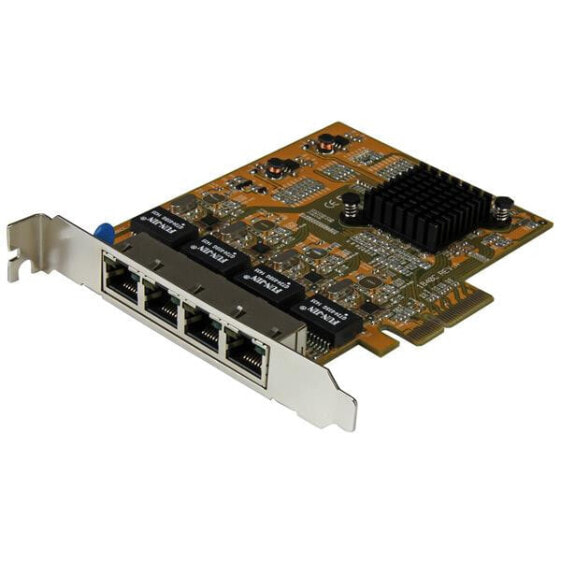 StarTech.com 4-Port PCIe Gigabit Network Adapter Card - Internal - Wired - PCI Express - Ethernet - 2000 Mbit/s