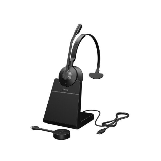 Jabra Engage 55 - USB-C UC Mono Stand, EMEA/APAC, Wireless, Office/Call center, 57 g, Headset, Black