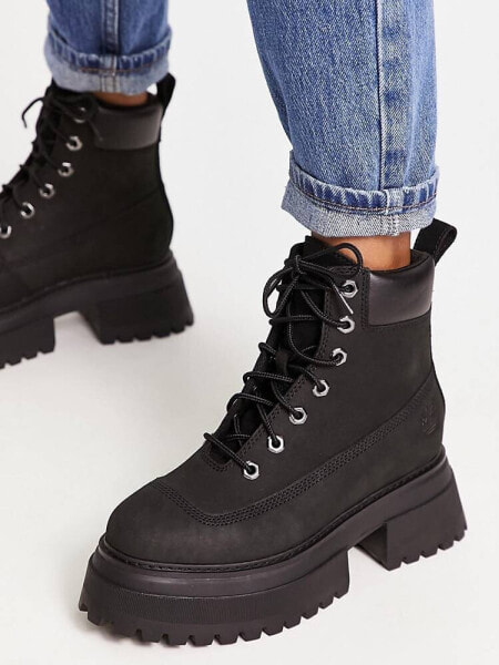 Timberland Sky 6in lace up boots in black