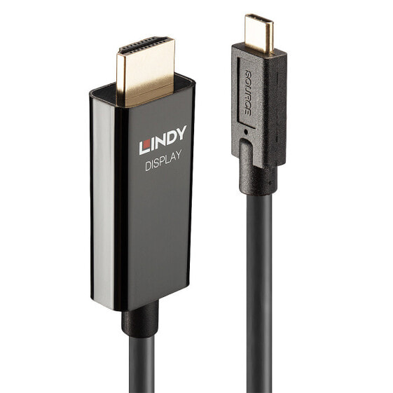 Lindy 10m USB Type C to HDMI 4K60 Adapter Cable with HDR, 10 m, USB Type-C, HDMI Type A (Standard), Male, Male, Straight