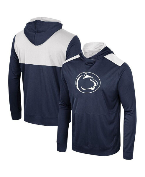 Men's Navy Penn State Nittany Lions Warm Up Long Sleeve Hoodie T-shirt