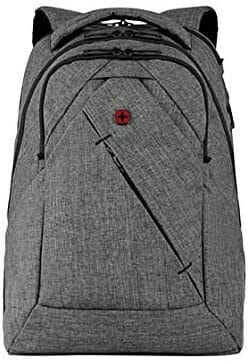 WENGER Moveup 605296 Laptop Backpack with Tablet Compartment, Notebook up to 16 Inches, Tablet up to 10 Inches, Organiser, 22 L, Women Men, Office, Business, Travel, University, Charcoal Mottled,