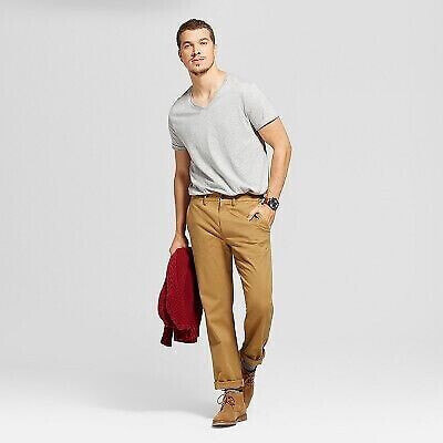 Men's Every Wear Straight Fit Chino Pants - Goodfellow & Co Dapper Brown 38x34