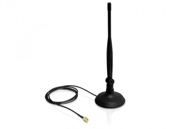 Delock 88413 - 4 dBi - 2.4 - 2.5 GHz - IEEE 802.11b - IEEE 802.11g - IEEE 802.11n - IEEE 802.3 - IEEE 802.3u - 50 ? - Omni-directional antenna - RP-SMA