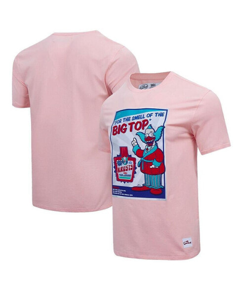 Men's Light Pink The Simpsons Krusty Kologne T-shirt