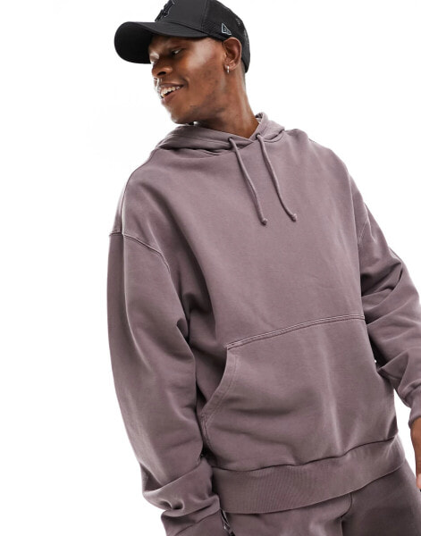 ASOS 4505 hoodie in washed pink