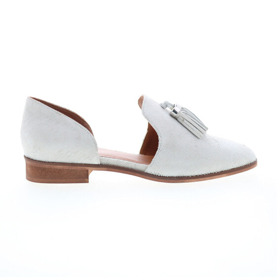 Diba True Neat Freak 11225 Womens White Leather Slip On Loafer Flats Shoes 9.5