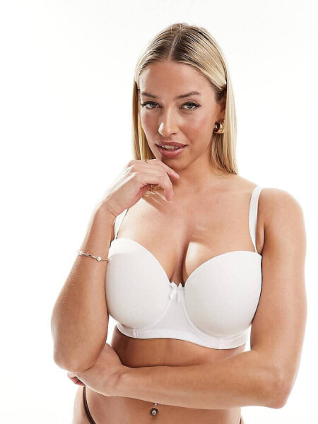 Ivory Rose fuller bust strapless bra in white