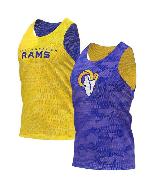 Men's Royal and Gold Los Angeles Rams Reversible Mesh Tank Top