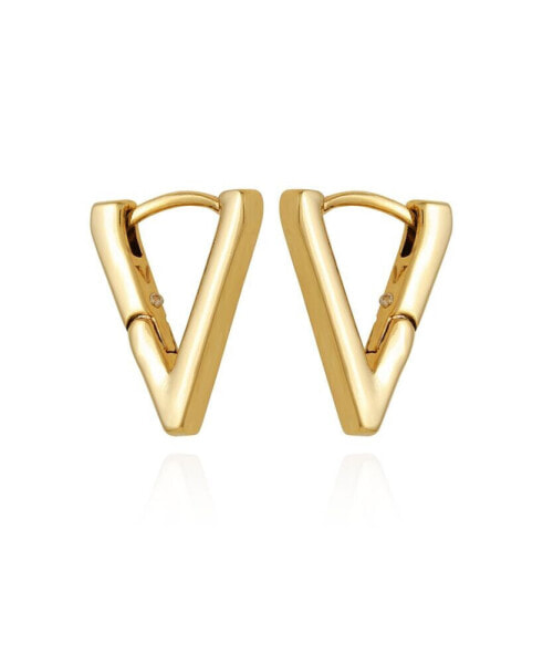 V-Hinge Huggie Earrings