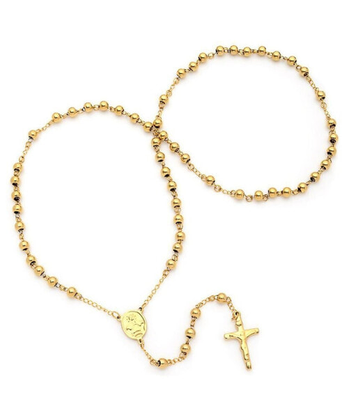 Women's 18K Gold Plated Rosary Necklace