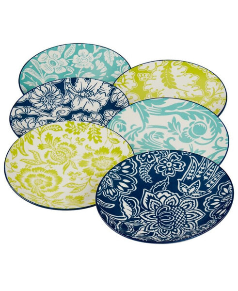 Tapestry Canape Plates, Set of 6