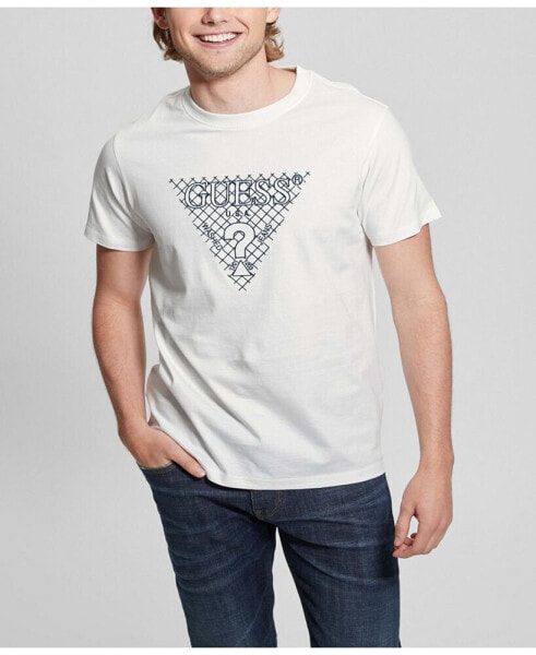 Men's Triangle Embroidered Short Sleeve T-shirt