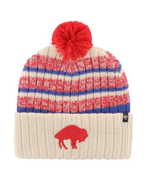 Men's Natural Buffalo Bills Legacy Tavern Cuffed Knit Hat with Pom