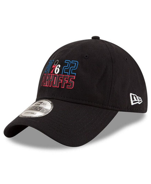 Панама мужская New Era Philadelphia 76ers 2022 NBA Playoffs черная Bubble Letter 9TWENTY