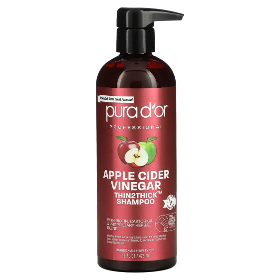 Apple Cider Vinegar, Thin2Thick, Shampoo, 16 fl oz (473 ml)