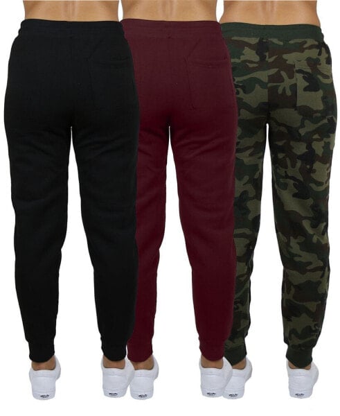 Women's Loose-Fit Fleece Jogger Sweatpants-3 Pack