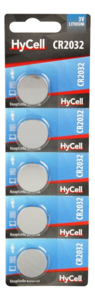 HyCell 1516-0105 - Single-use battery - CR2032 - Lithium - 3 V - 5 pc(s) - Silver