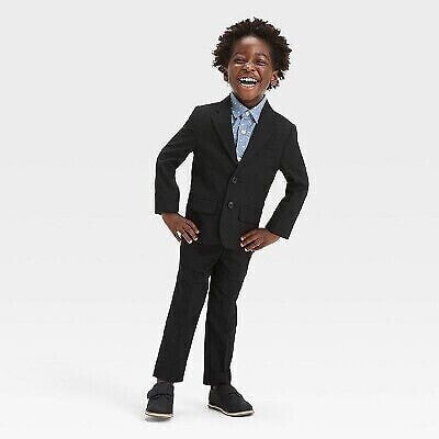 Toddler Boys' Jacket & Pants Suit Set - Cat & Jack Black 2T