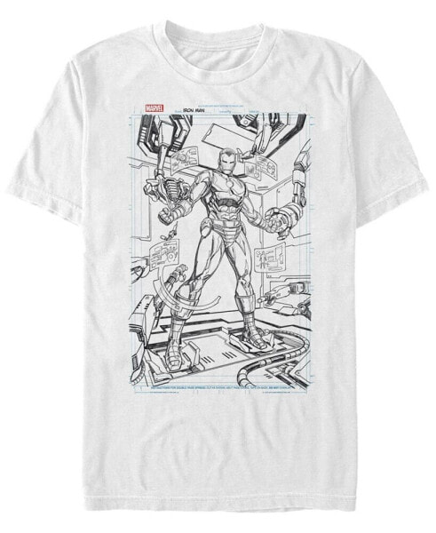 Men's Ironman Sketch Short Sleeve Crew T-shirt