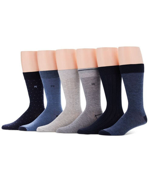 Men's 6-Pk. Pindot Casual Dress Socks