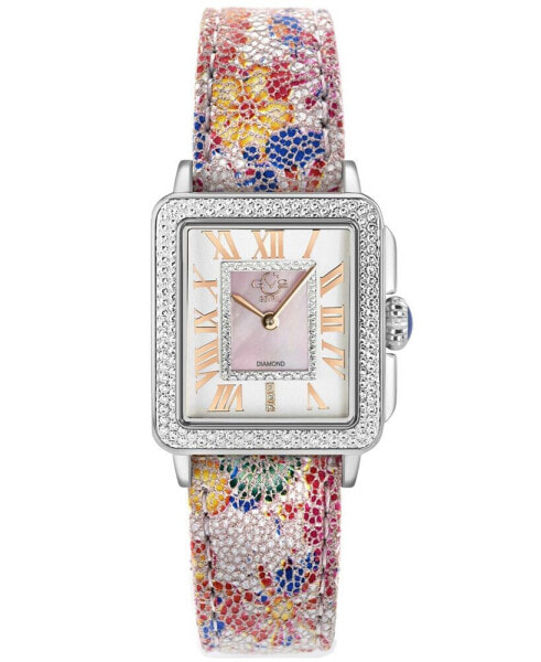 Women's Swiss Quartz Padova Floral White Leather Watch 30mm