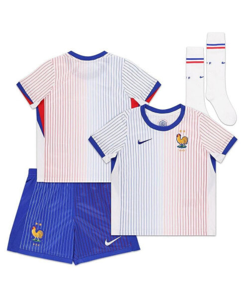 Футболка для малышей Nike preschool белая Франция национальная команда 2024 Away Replica Stadium Kit Set