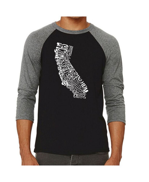 California State Men's Raglan Word Art T-shirt