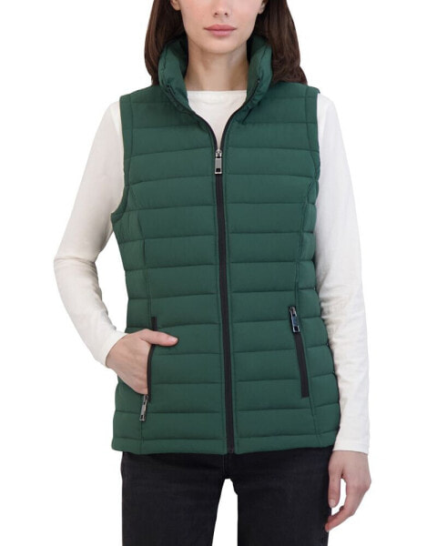 Women's Stand-Collar Zip-Front Puffer Vest